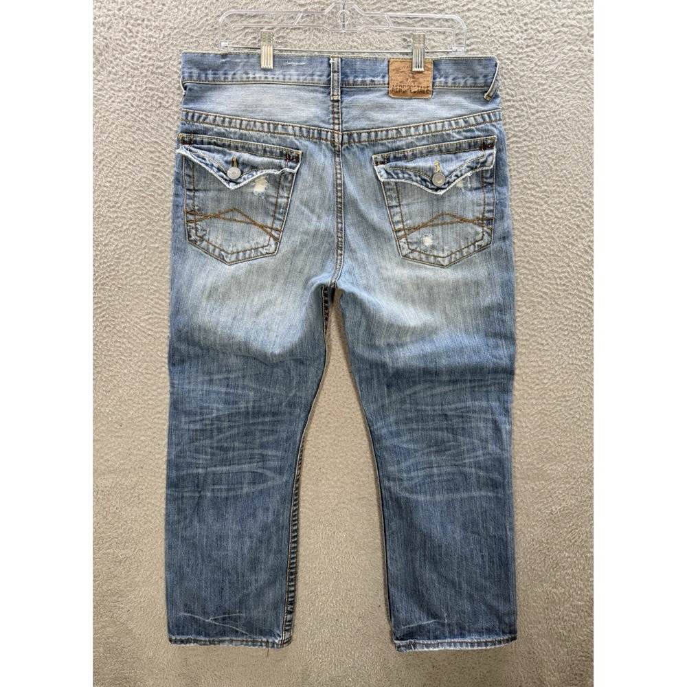 Aeropostale Jeans Mens 36x30 Blue Essex Straight Leg Flap Pocket Preppy Y2K
